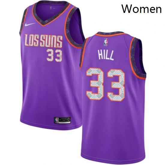 Womens Nike Phoenix Suns 33 Grant Hill Swingman Purple NBA Jersey 2018 19 City Edition